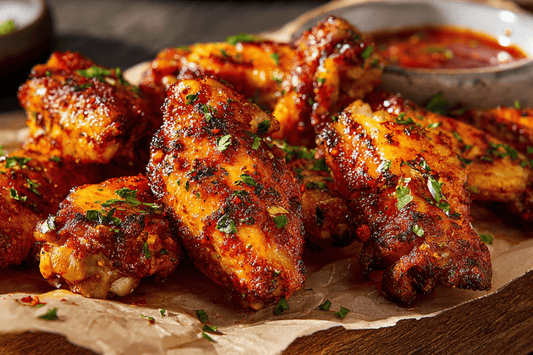 Air Fryer Crispy Chicken Wings with Garlic and Paprika