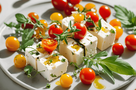 Herb-Marinated Feta in Olive Oil with Garlic and Lemon