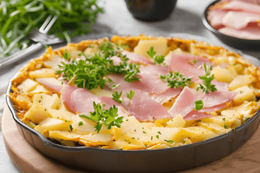Creamy Leftover Gammon and Potato Bake with Dijon Mustard and Cheese