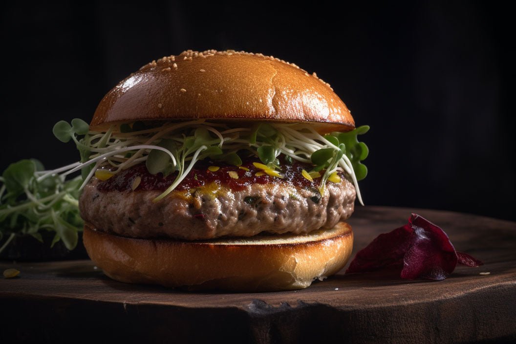 Juicy Mediterranean Lamb Burger santokuknives