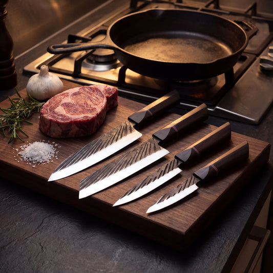 Haru Ebony Handle Knife set