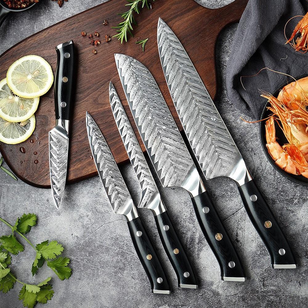 Knife Block Set Japanese VG-10 Damascus Steel Chefs Knives High Carbon Core  Stainless Steel Full Tang Chef Knife Set Blue G10 Home & Kitchen  Professional Knife Block Sets price in Saudi Arabia