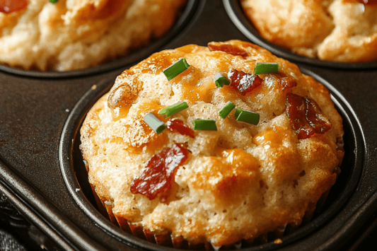 Maple Bacon Breakfast Muffins with Cheddar and Chives