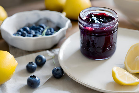 Homemade Blueberry Jam with a Hint of Lemon