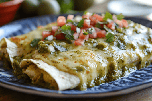 Authentic Chicken Enchiladas Verdes with Homemade Tomatillo Salsa