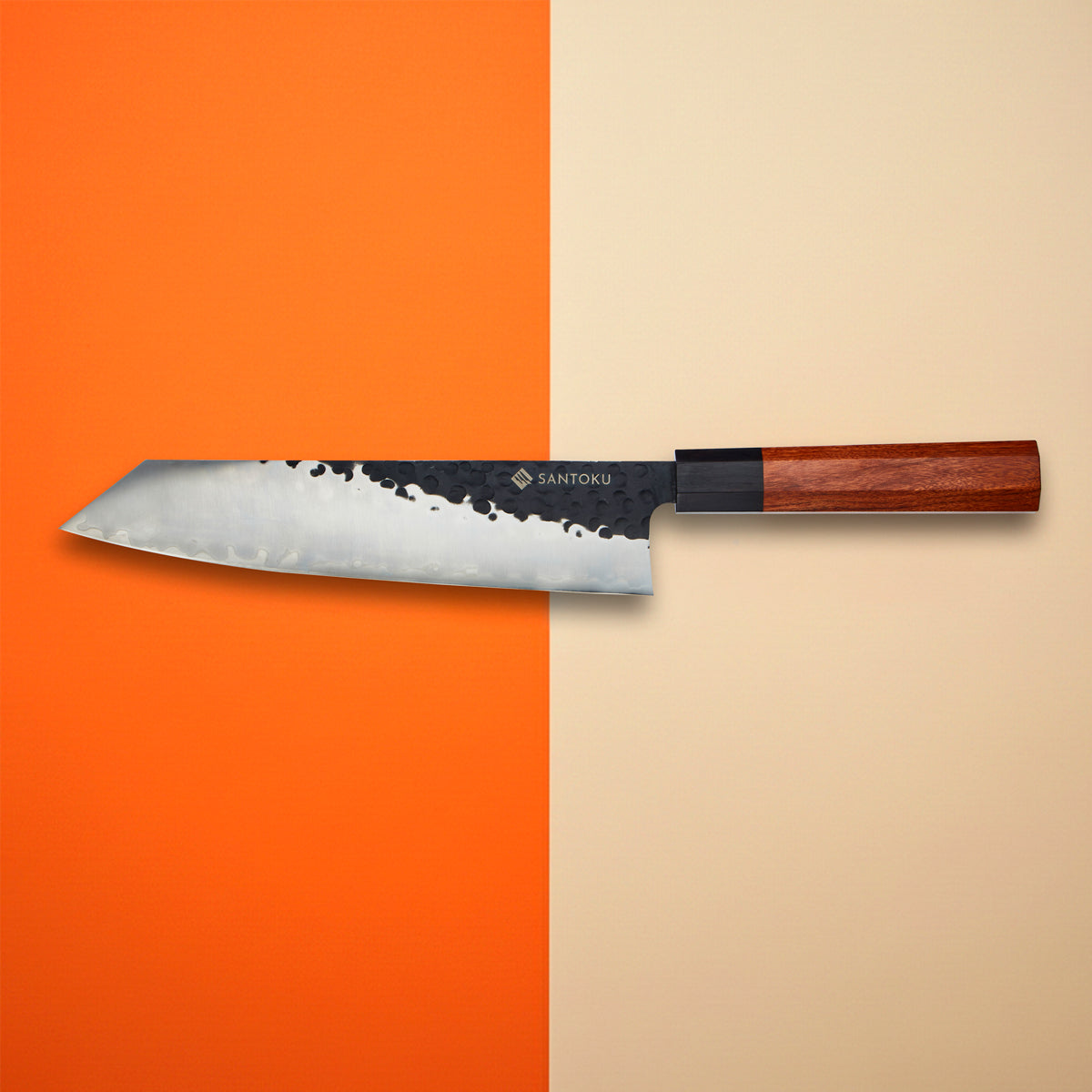 minato88ページ➁ Minato Magnetic Knife Block – Acacia Wood, Holds 10 Knives Front