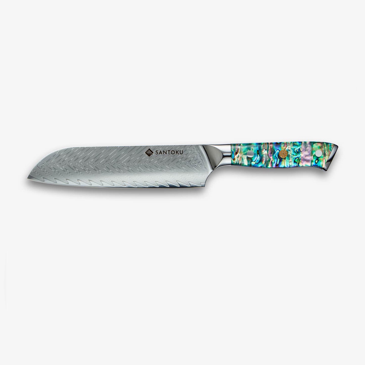 Chikashi  (ちかし) Damascus Steel Knife With Abalone Handle